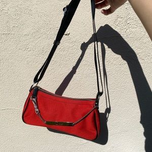 Dior 2004 Jersey Hardcore Red Shoulder Bag